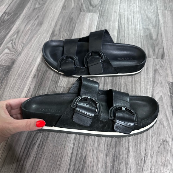 Vince Shoes - Vince Glyn Leather Sandal Black 8